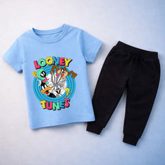 Looney Tones Printed Summer Tracksuit For Kids