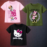 Bundle Of 3 Printed T-Shirt For Girls D1