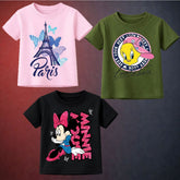 Bundle Of 3 Printed T-Shirt For Girls D2