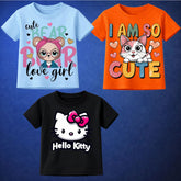 Bundle Of 3 Printed T-Shirt For Girls D5