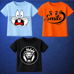 Bundle Of 3 Printed T-Shirt For Kids D10
