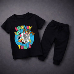 Looney Tones Printed Summer Tracksuit For Kids