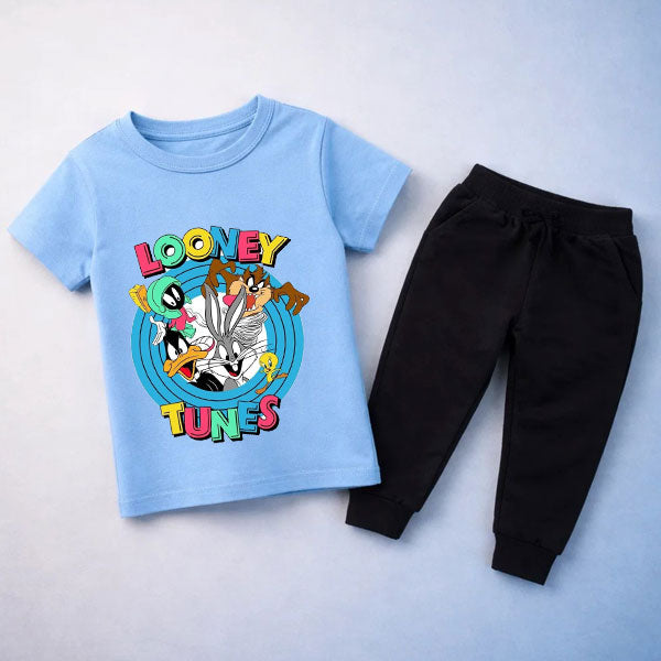 Looney Tones Printed Summer Tracksuit For Kids