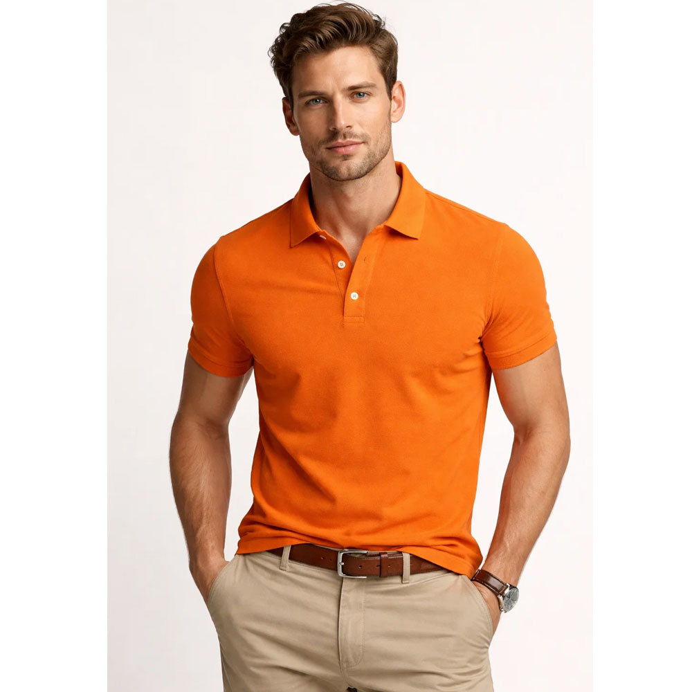 Orange Plain Polo T-Shirt