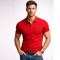 Red Plain Polo T-Shirt