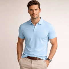 Light Blue Plain Polo T-Shirt