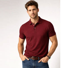 Maroon Plain Polo T-Shirt
