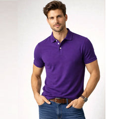 Purple Plain Polo T-Shirt