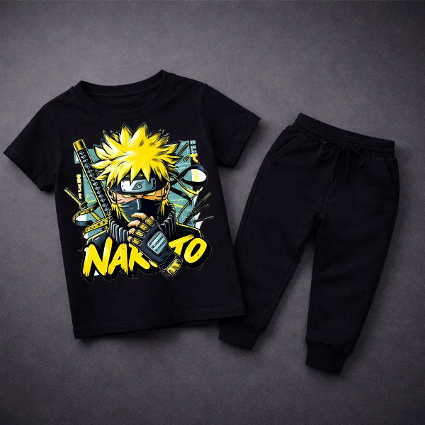 Naruto Printed Summer Tracksuit For Kids