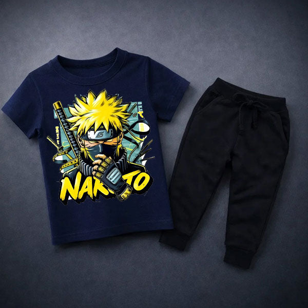 Naruto Printed Summer Tracksuit For Kids