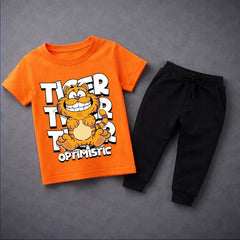 Tiger Printed Summer Tracksuit For Kids