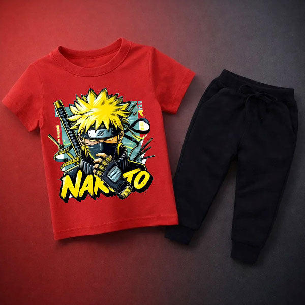 Naruto Printed Summer Tracksuit For Kids