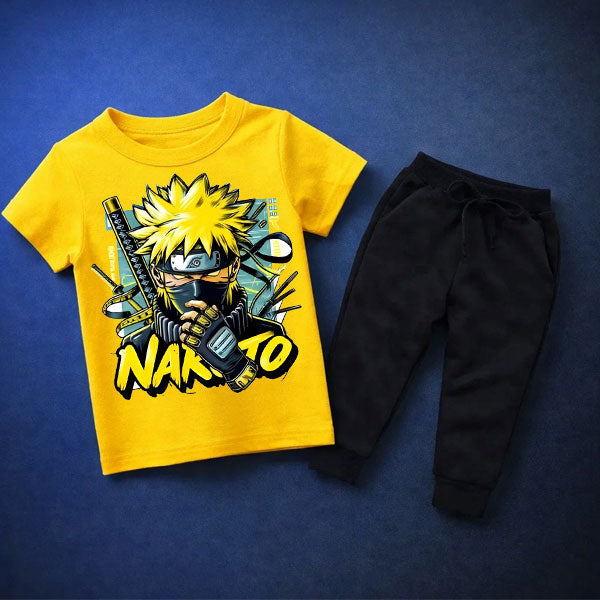 Naruto Printed Summer Tracksuit For Kids