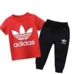 Ad Red Summer Tracksuit For kids