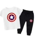 Cap Amercia Summer White Tracksuit For Kids