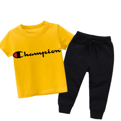 Champ Yellow Summer Tracksuit For Kids