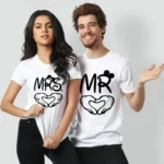 Mr n Mrs Best Quality Couple Tees in White