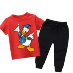 Donald Duck Red Summer Tracksuit For Kids