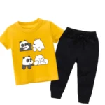 Four Bears Yellow Summer Tracksuit For Kids