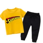 Superman Yellow Summer Tracksuit For Kids