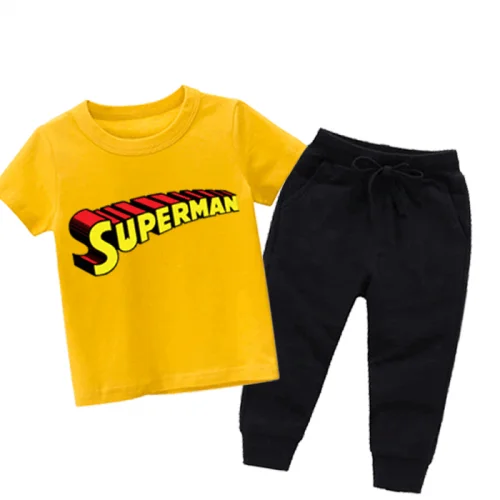 Superman Yellow Summer Tracksuit For Kids