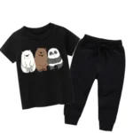 Three Bear Box Printed Summer Tracksuit For Kids